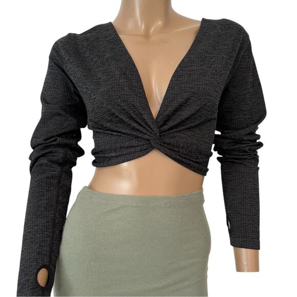 JoyLab XL cropped twist front textured active top TLS1 2244 - Picture 13 of 13